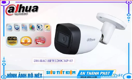  Camera DH-HAC-HFW1200CMP-S5,Camera DH-HAC-HFW1200CMP-S5 là dong camera phổ thông dahua chất lượng cao.Sản phẩm có độ phân giải 2.0 megaixel, Camera sử dụng công nghệ cảm biến hình ảnh CMOS chất lượng. 