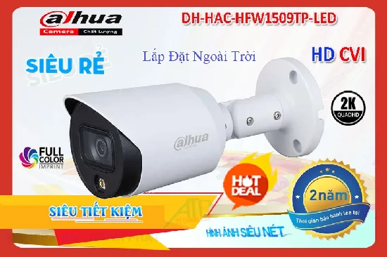  HD DH-HAC-HFW1509TP-LED chất lượng sắc nét đến 5.0 megapixel Ứng dụng cho công trình giá rẻ  Hồng Ngoại SMD với ưu điểm Báo Động Chuyển Động giám sát chi tiết Công nghệ ban đêm Hồng Ngoại SMD Thiết Bị Camera DH-HAC-HFW1509TP-LED thông số camera xưởng sản xuất Thân Kim Loại Xem được ban đêm Full Color 20m xem ban đêm như ban ngày tiết kiệm xem ban đêm phù hợp HD Được trang bị công nghệ AHD CVI TVI BCS độ bên cao hơn