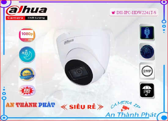  Camera dahua DH-IPC-HDW2241T-S,Camera dahua DH-IPC-HDW2241T-S sản phẩm dòng camera cao cấp thương hiệu dahua trong nhà.Camera tích hợp nhiều tính năng thông minh 