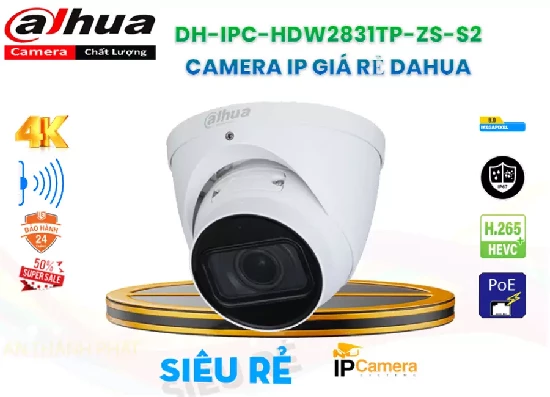  Lắp đặt camera IP DH-IPC-HDW2831TP-ZS-S2 giám sát an ninh siêu nét với chất lượng hình ảnh 4K cho phép quan sát rõ nét ngay cả ban đêm khi không có ánh sáng, ngoài ra còn trang bị các tính năng hiện đại giúp cho việc bảo vệ an ninh trở nên được tốt hơn