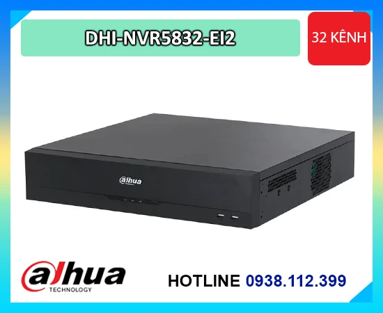 đầu ghi Dahua DHI-NVR5832-EI2, đầu ghi hình IP 32 kênh Dahua, đầu ghi camera WizSense Dahua, đầu ghi Dahua hỗ trợ AI, đầu ghi camera IP AN THÀNH PHÁT