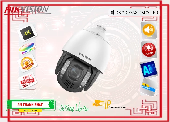  Camera quan sát DS-2DE7A812MCG-EB với Trong và nét cả ngày và đêm với 8.0 MP Hình ảnh ban đêm sáng đẹp với Hồng Ngoại 150m chất lượng tốt ban đêm Với khả năng Xoay Zoom xử lý hình ảnh thiếu sáng Hồng Ngoại SMD Mượt hơn Progressive Scan CMOS H.265+/H.265/H.264+/H.264 Hình ảnh sắc nét với công nghệ IP POE hình trung thực Camera Dùng cho cửa hàng gia đình phù hợp Xoay 360 Chức năng thông minh với Hồng Ngoại SMD Hồng Ngoại SMD
