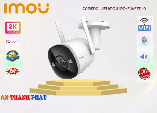  Lắp đặt camera Imou IPC-F46FEP-D chính hãng cung cấp giải pháp an ninh tối ưu với chất lượng hình ảnh giám sát 2K, cho phép người dùng quan sát hình ảnh từ xa qua điện thoại, máy tính một cách dễ dàng, ngoài ra còn được trang bị các tính năng hiện đại phục vụ nhu cầu an ninh tiện lợi hơn