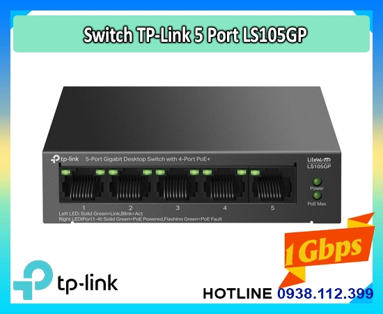 Lắp đặt camera Bộ Chia Mạng TP-Link LS105GP