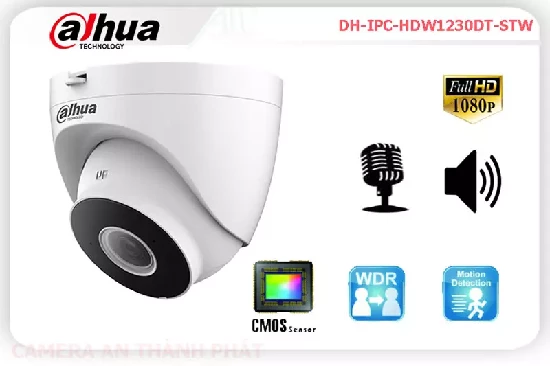  HD DH-IPC-HDW1230DT-STW chất lượng sắc nét đến 2.0 megapixel Chất lượng đúng tiêu chuẩn Hồng Ngoại SMD với ưu điểm Thu Âm rõ ràng Công nghệ ban đêm Hồng Ngoại SMD Thiết Bị Camera DH-IPC-HDW1230DT-STW thông số Camera phù hợp cho căn hộ nhà phố Dome Plastic Xem được ban đêm Hồng Ngoại 30m HD Được trang bị công nghệ AHD CVI TVI BCS độ bên cao hơn
