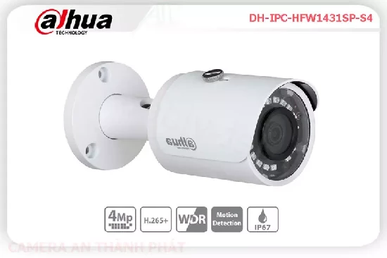  Camera dahua DH-IPC-HFW1431SP-S4,Camear dahua DH-IPC-HFW1431SP-S4 là dòng camera thân trụ ngoài trời chuyên dụng,sản phâm tích hợp cảm biến 2.0 megapixel,Hỗ trợ tầm nhìn xa hồng ngoại 30m. sản phẩm phù hợp cho mọi công trình như kho xưởng,siêu thị,văn phòng,cửa hàng,... 