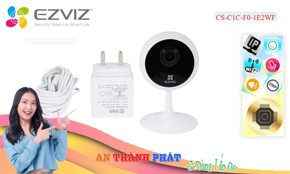 CS-C1C-F0-1E2WF sắc nét Wifi Ezviz