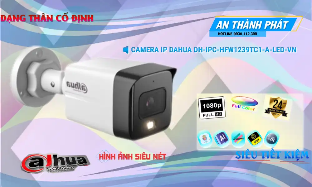Camera Dahua DH-IPC-HFW1239TC1-A-LED-VN