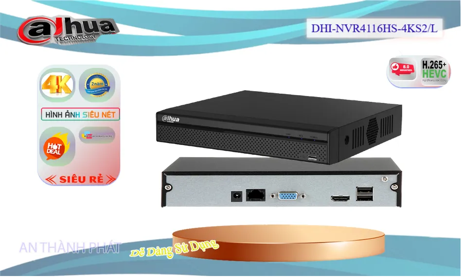 Đầu ghi DHI-NVR4116HS-4KS2L Dahua