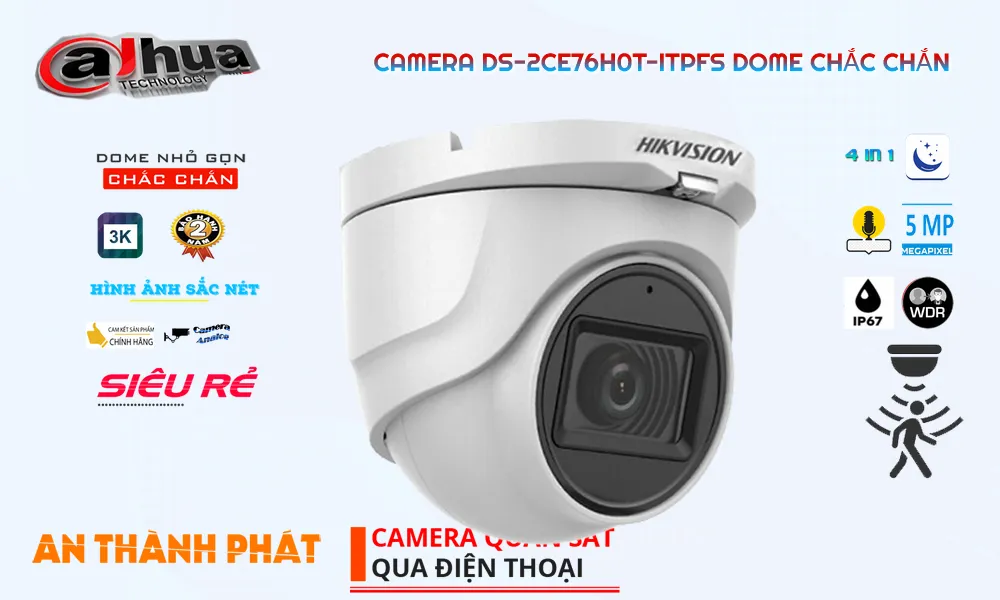 DS-2CE76H0T-ITPFS sắc nét Hikvision