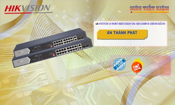Switch Hikvision 16 cổng DS-3E0520HP-E