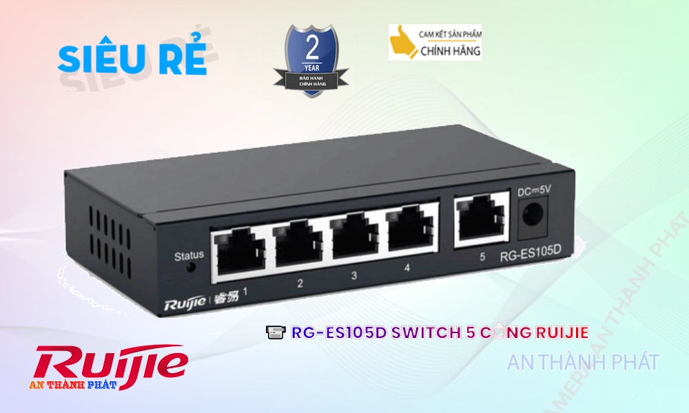 Switch chia mạng Hãng Ruijie RG-ES105D Switch chia mạng Hãng Ruijie RG-ES105D