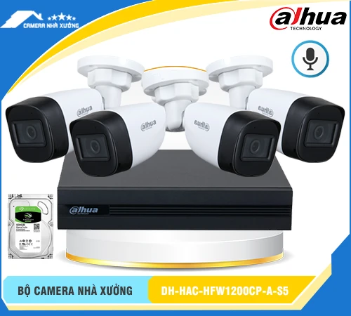 bộ camera nhà xưởng DH-HAC-HFW1200CP-A-S5, camera dahua DH-HAC-HFW1200CP-A-S5, DH-HAC-HFW1200CP-A-S5, camera DH-HAC-HFW1200CP-A-S5